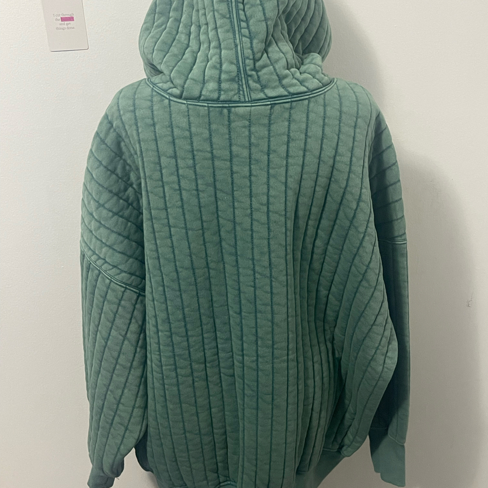 Free People Movement Sprint to the Finish Quilted Hoodie Size Small $198 - Picture 5 of 10